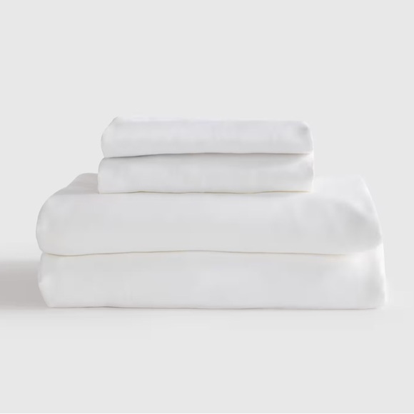 NWT QUINCE Bamboo Sheet Set Cal King White 0419 - Picture 1 of 11